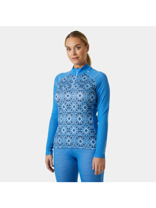 Helly Hansen Women Lifa Merino Midw Gra 1/2 Zip Ultra Blue Star Pixel Helly Hansen Women Lifa Merino Midw Gra 1/2 Zip Ultra Blue Star Pixel